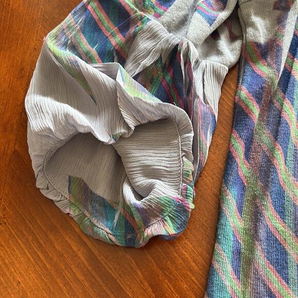 Multicolor Print Cardigan Sweater with Embellishments Woman Size Medium Y2K - Picture 9 of 11